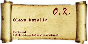 Olexa Katalin névjegykártya