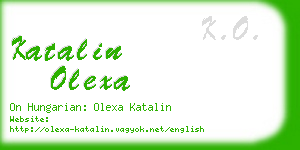 katalin olexa business card